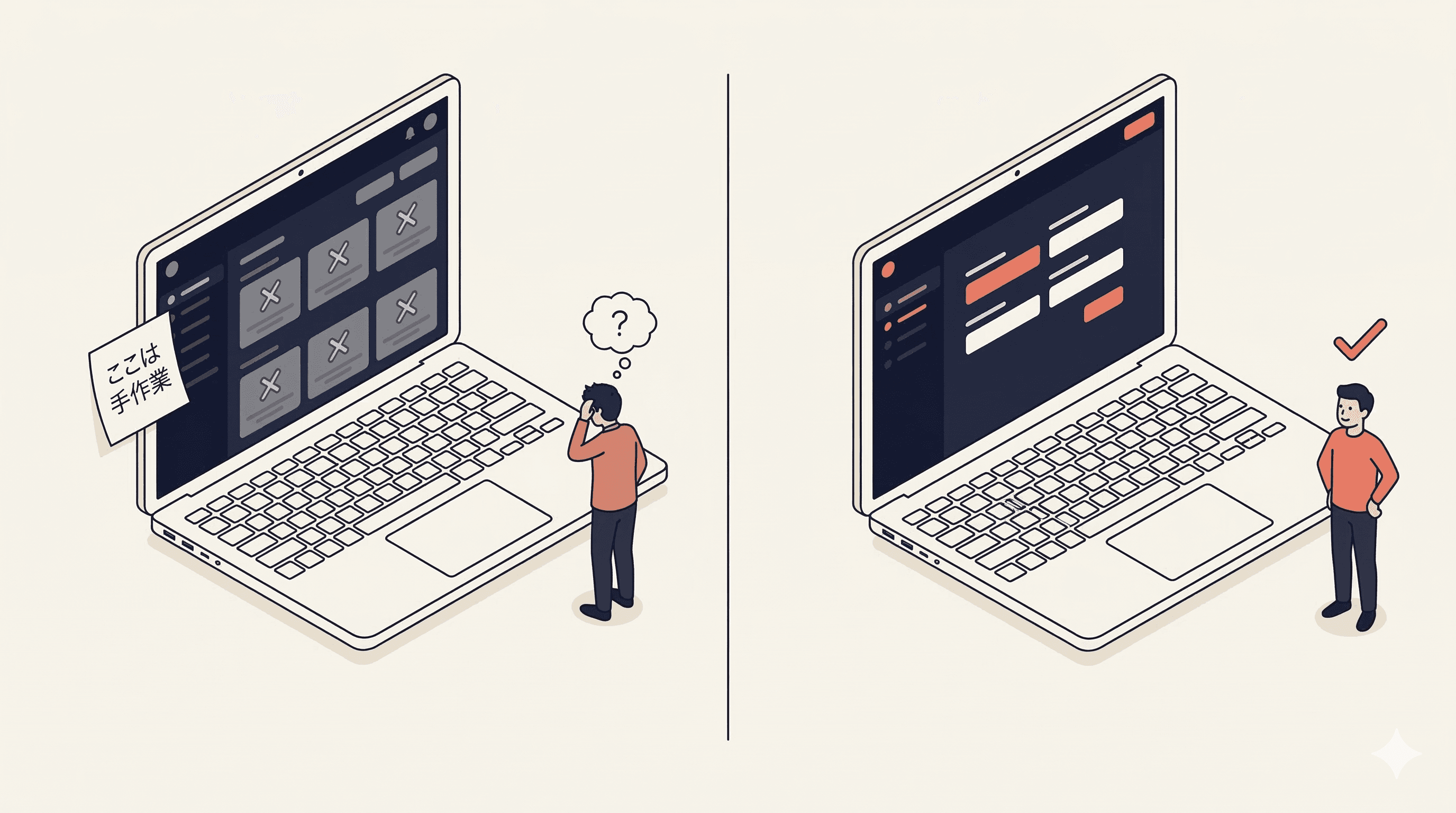 市販のSaaSを入れたが、結局「うちに合わない」部分が残っている。